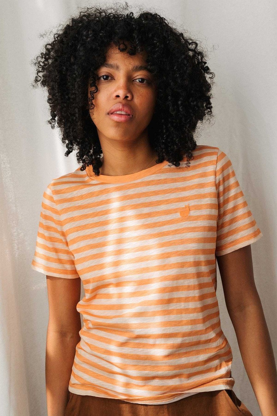 TWOTHIRDS Bablon — Tangerine Stripes | Tops