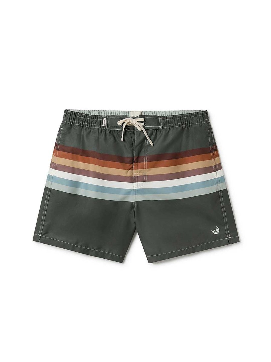 TWOTHIRDS Harrington — Green Multicoulor Stripes | Swimwear