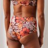 TWOTHIRDS Saddle Bottom — Retro Flower Brown | Swimwear