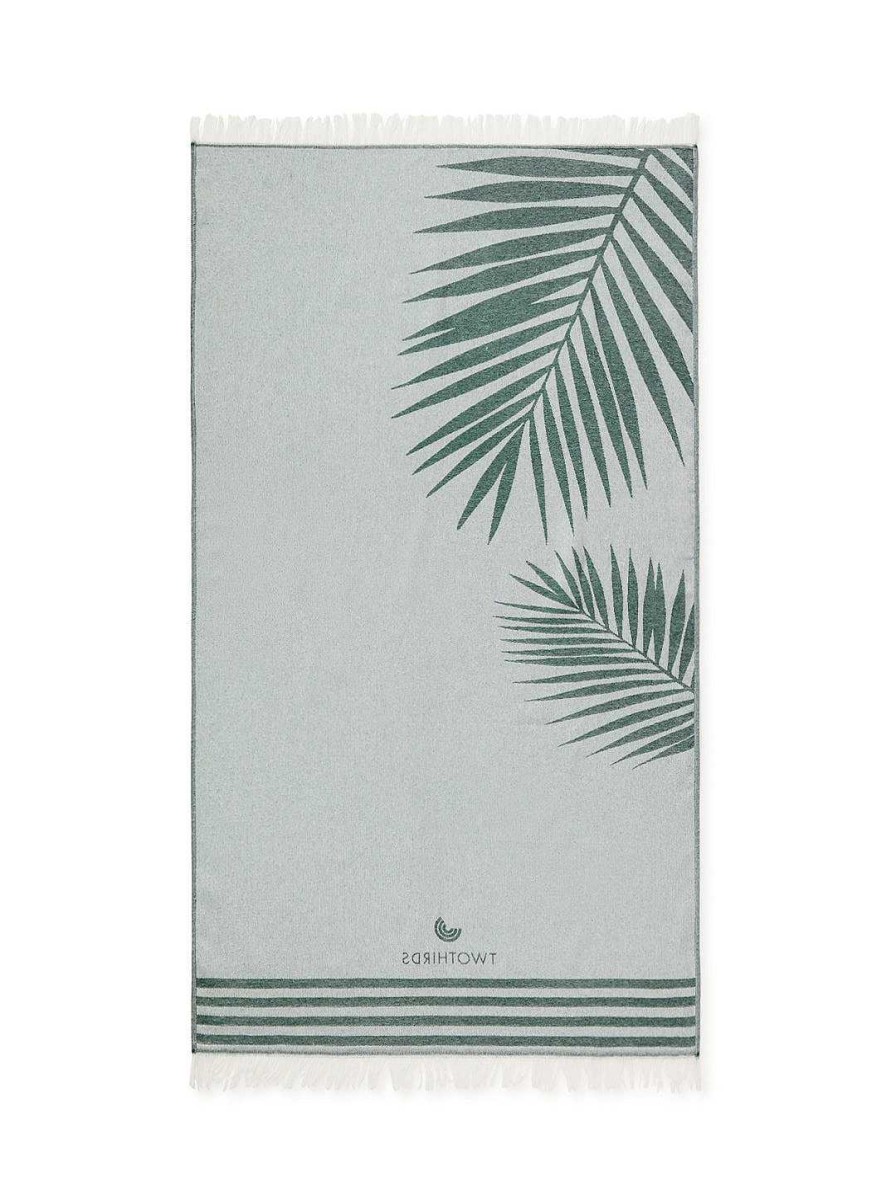 TWOTHIRDS Travel Towel Palm Leaves — Green | Towels