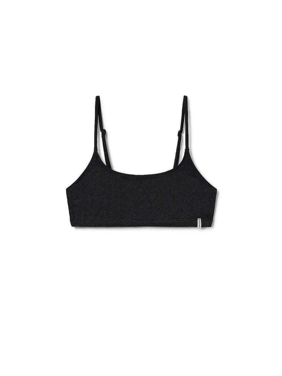 TWOTHIRDS Ayu Top — Black | Swimwear