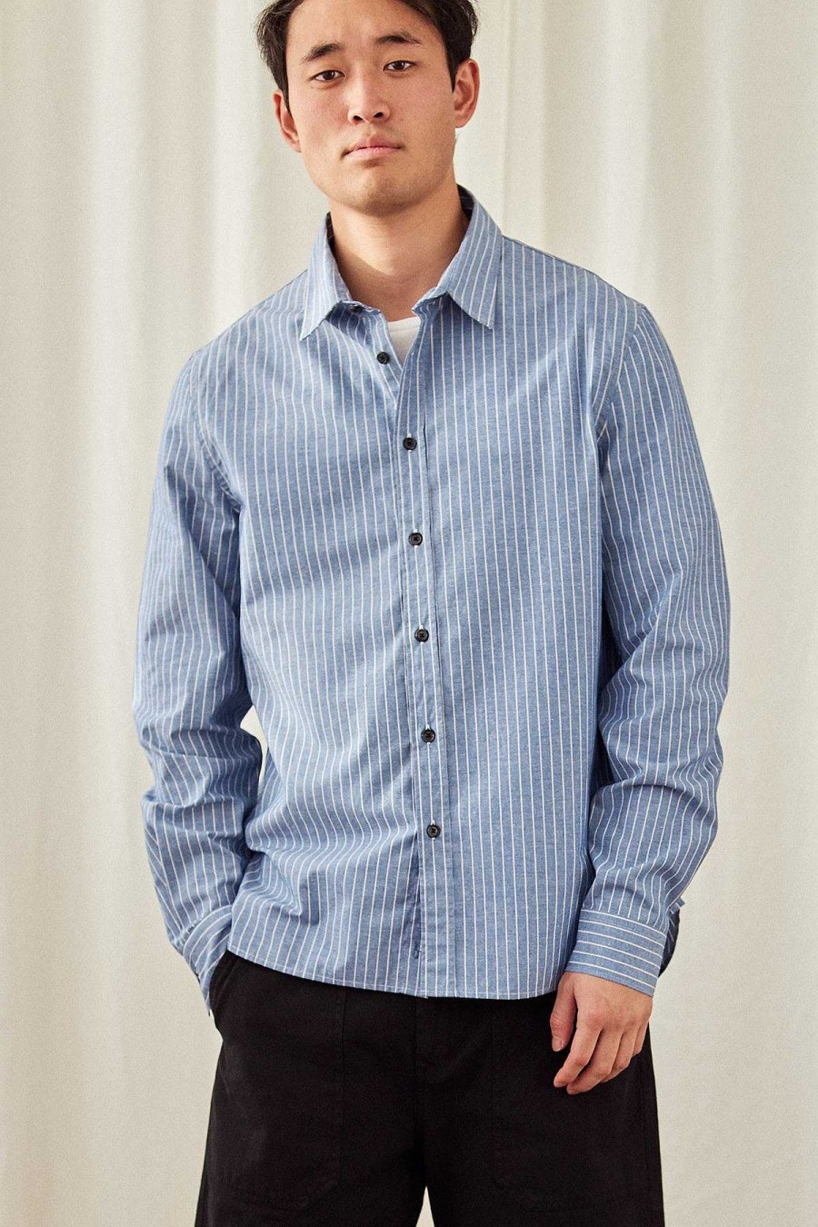 TWOTHIRDS Ducos — Blue Stripes | Shirts