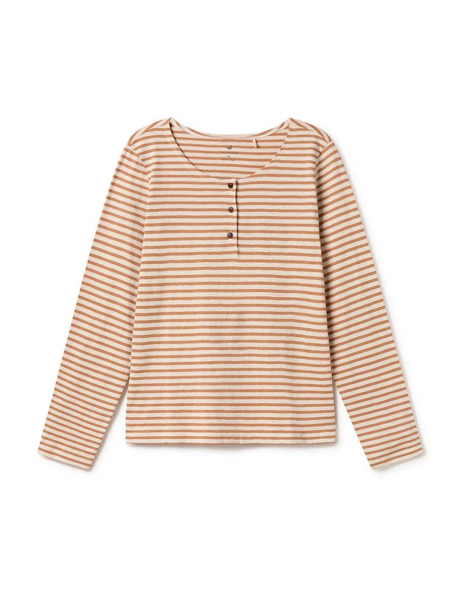 TWOTHIRDS Fleurus — Tangerine Stripes | Tops