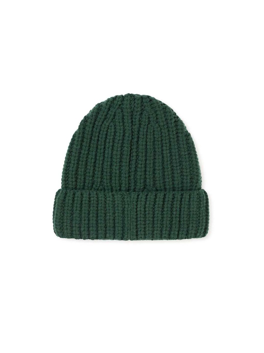 TWOTHIRDS Ribbed Beanie — Dark Green | Headwear