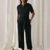 TWOTHIRDS Gapado — Black | Jumpsuits