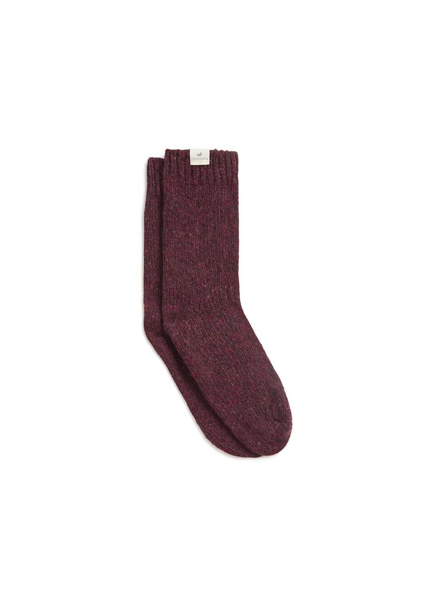 TWOTHIRDS Grindall — Burgundy Neps | Socks