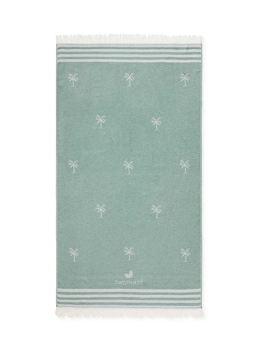 TWOTHIRDS Travel Towel Palms — Mint | Towels