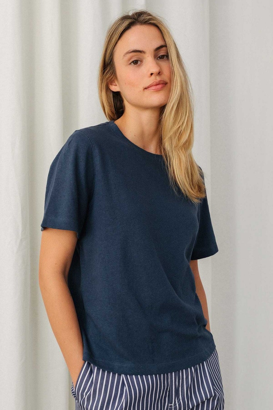 TWOTHIRDS Adele — Navy | Tops