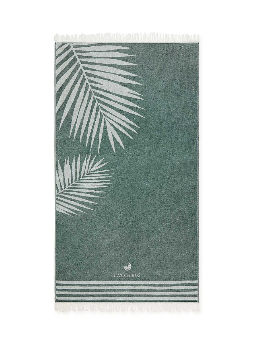 TWOTHIRDS Travel Towel Palm Leaves — Green | Towels