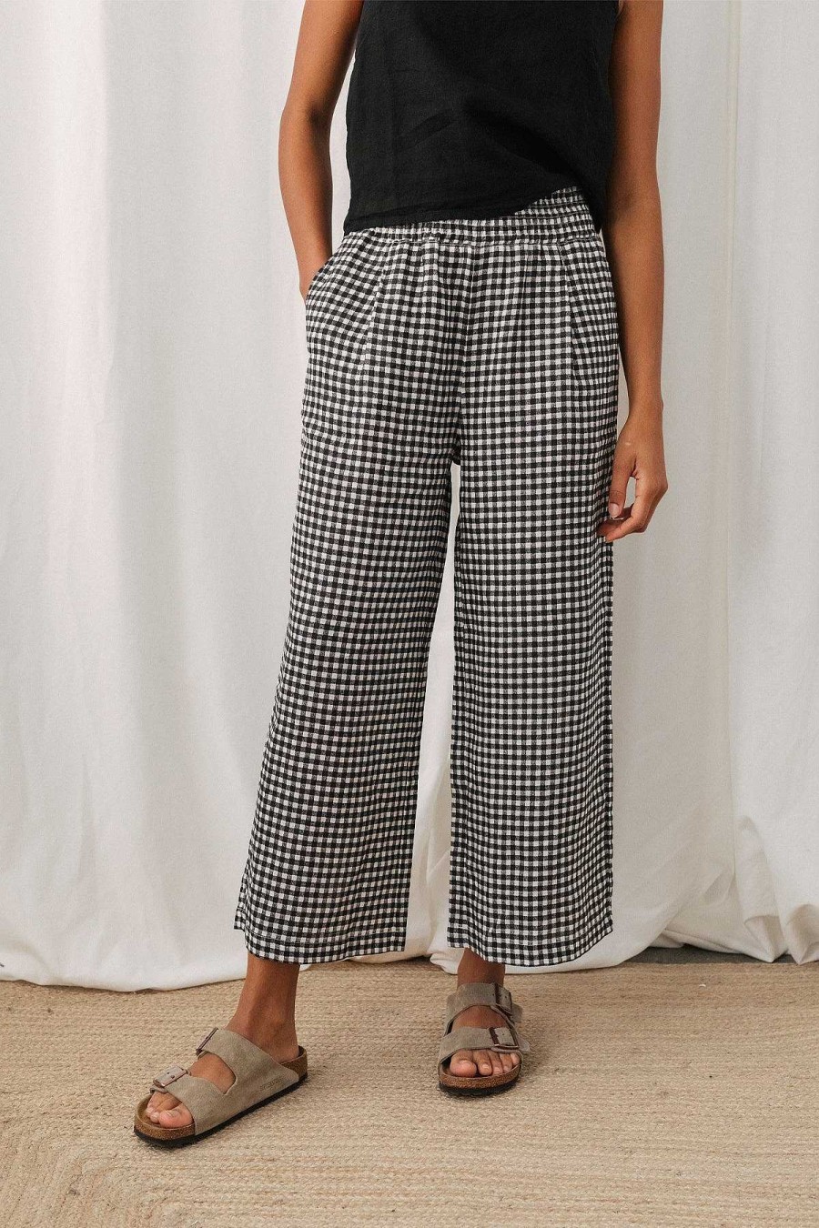 TWOTHIRDS Marianne — Vichy Black And White | Pants