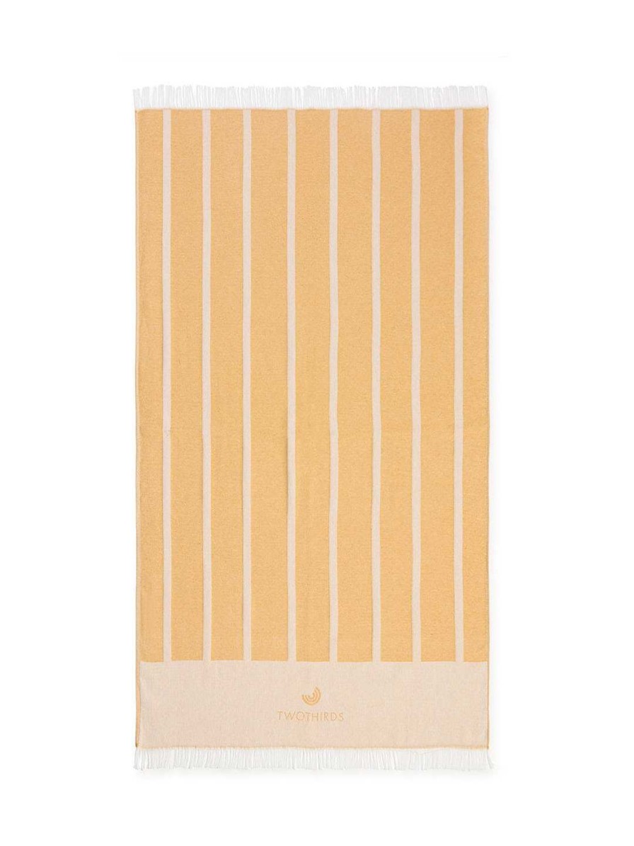 TWOTHIRDS Travel Towel Straight Stripes — Mustard | Towels