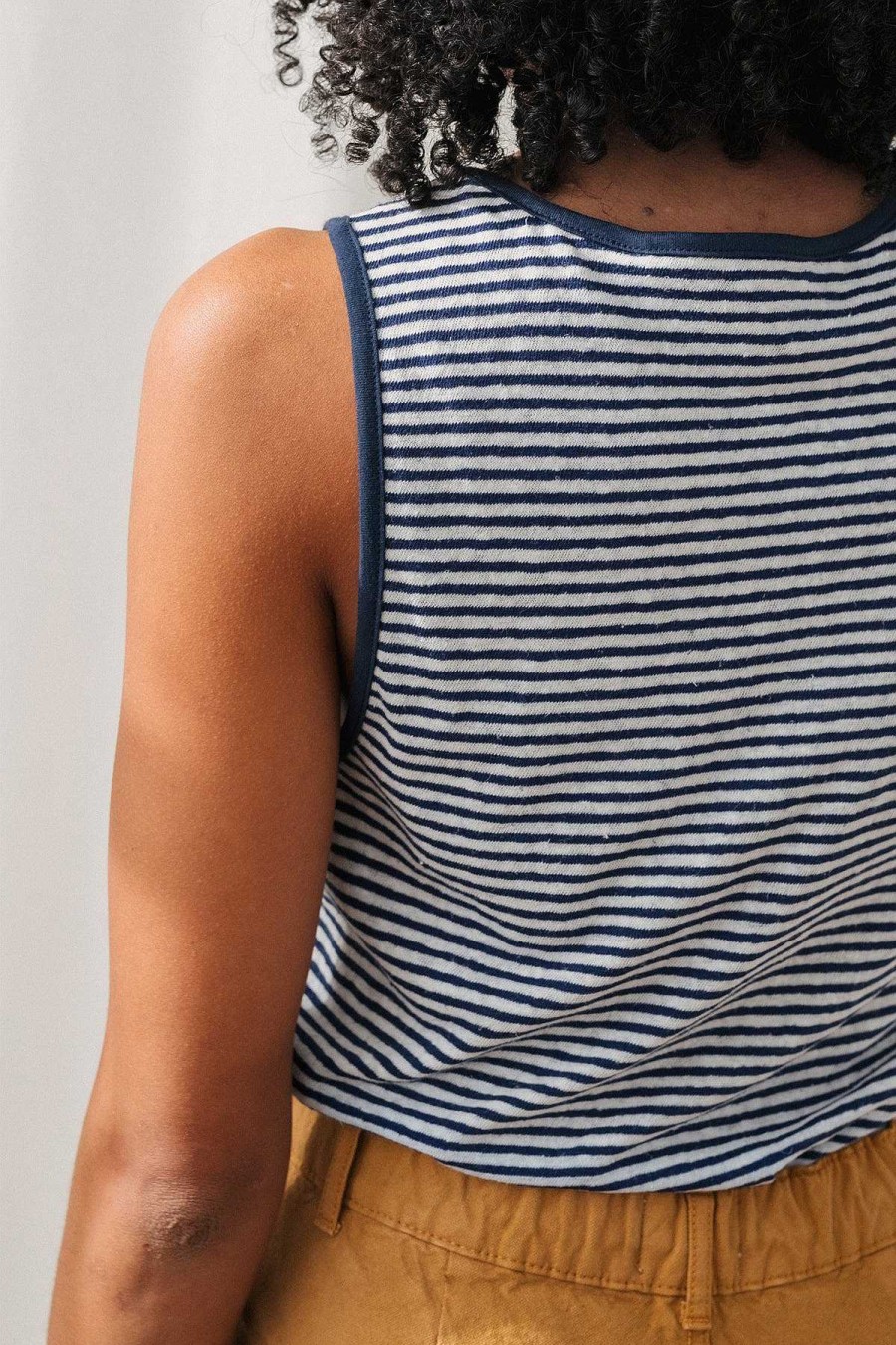 TWOTHIRDS Flotta — Navy Stripes | Tops