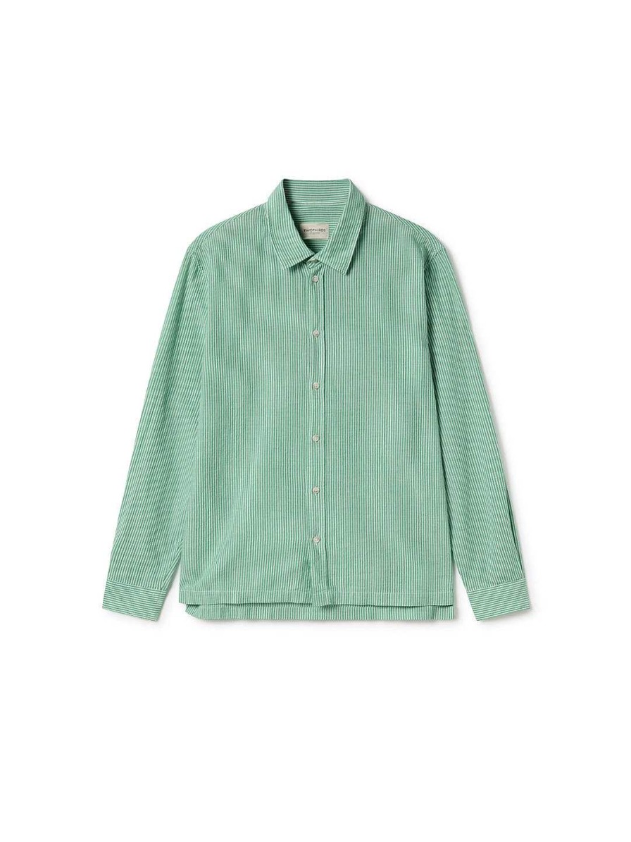 TWOTHIRDS Ildefonso — Green Stripes | Shirts