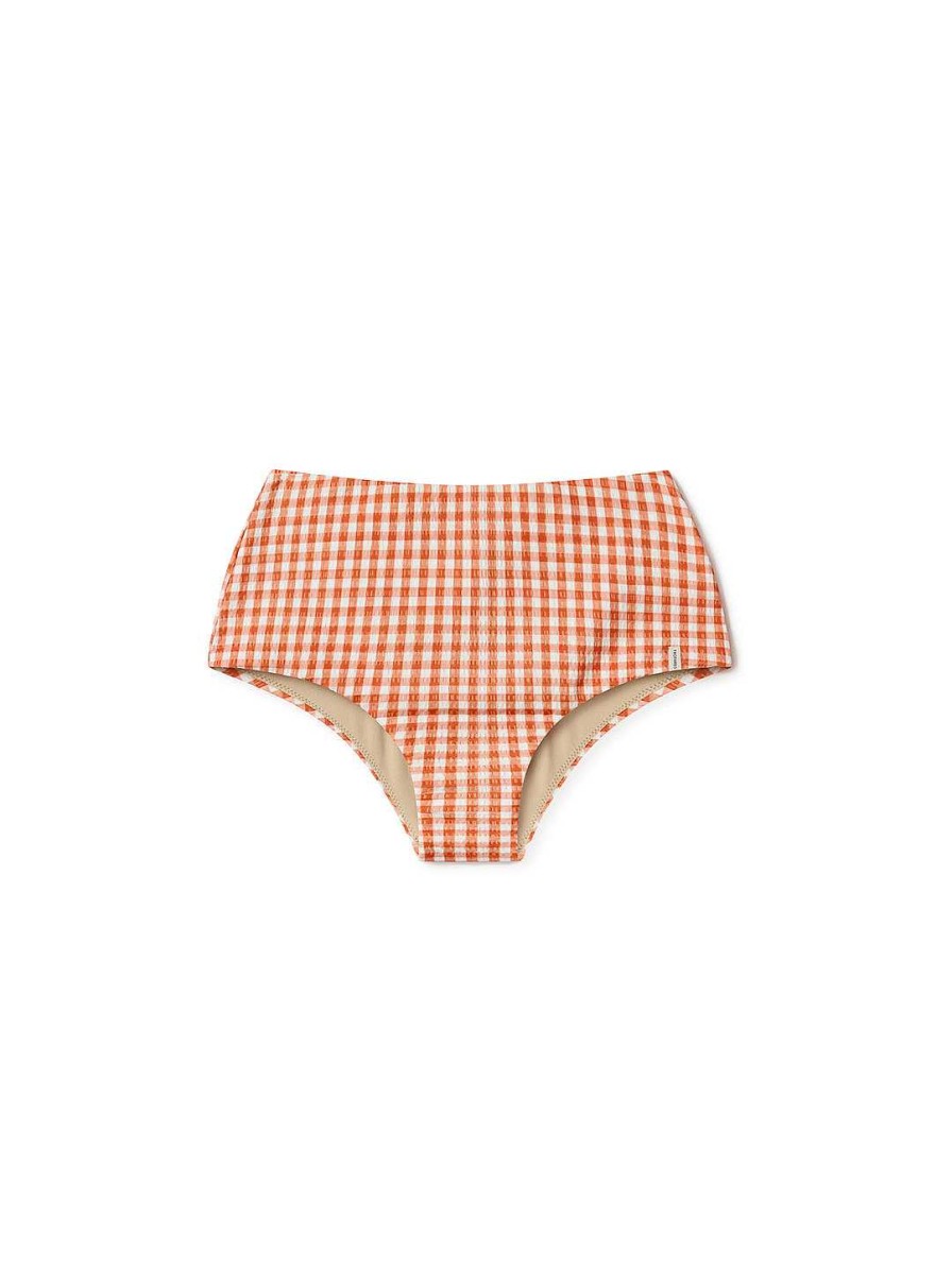 TWOTHIRDS Gannet Bottom — Vichy Red | Swimwear