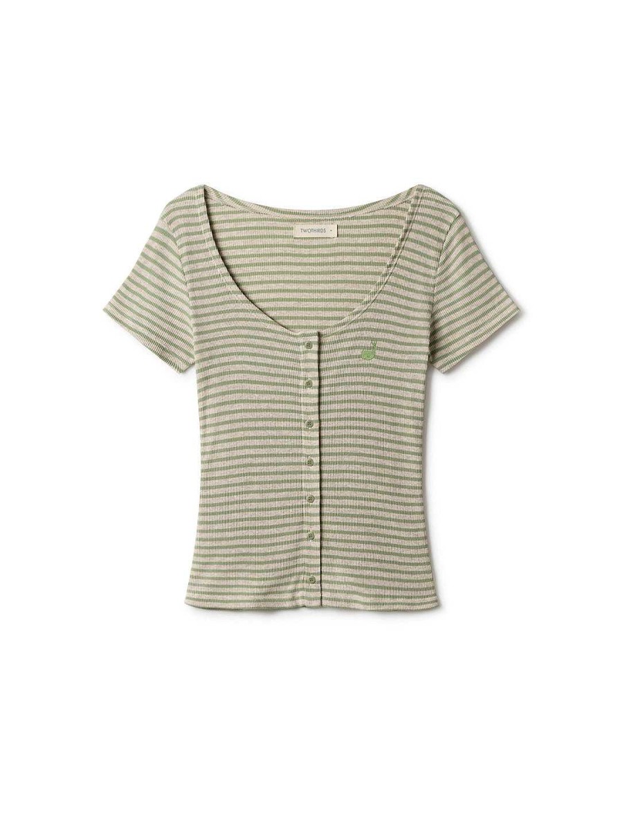 TWOTHIRDS Anda — Sage Green | Tops