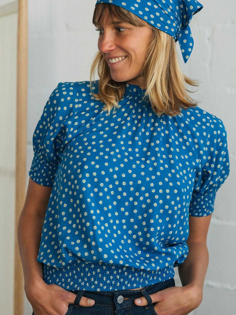 TWOTHIRDS Likoma — Blue Daisies | Shirts