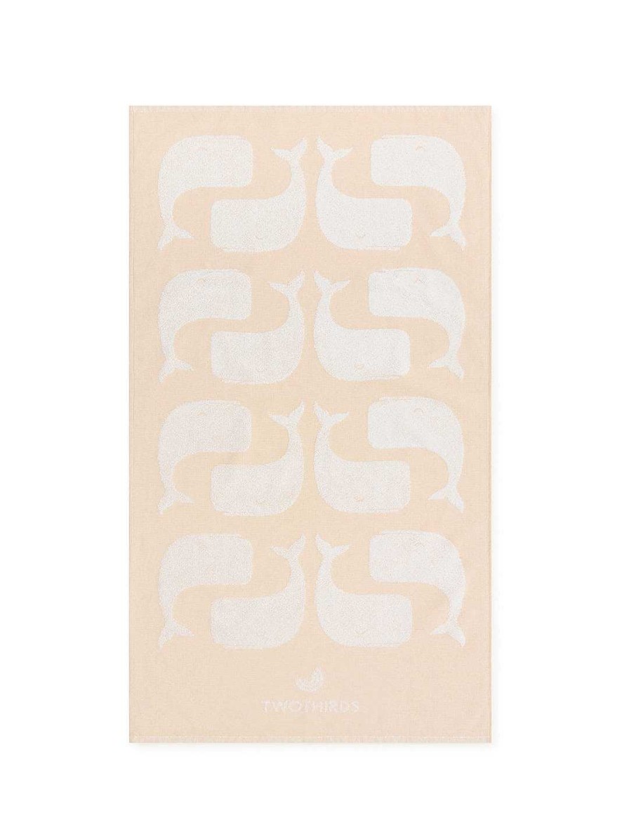 TWOTHIRDS Home Towel — Beige Whales | Towels