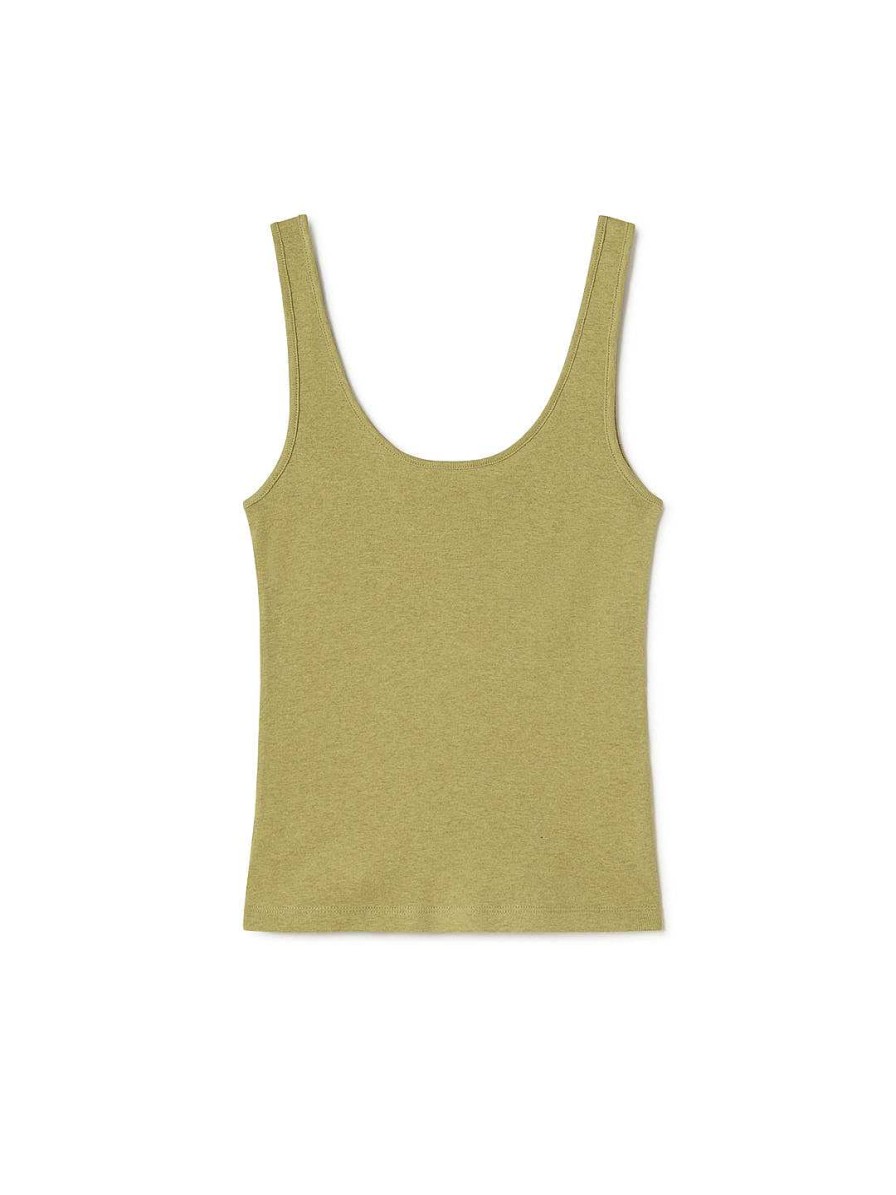 TWOTHIRDS Recycled Rib Tank — Pistachio | Underwear