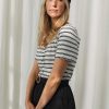 TWOTHIRDS Neville — Black And White Stripes | Tops