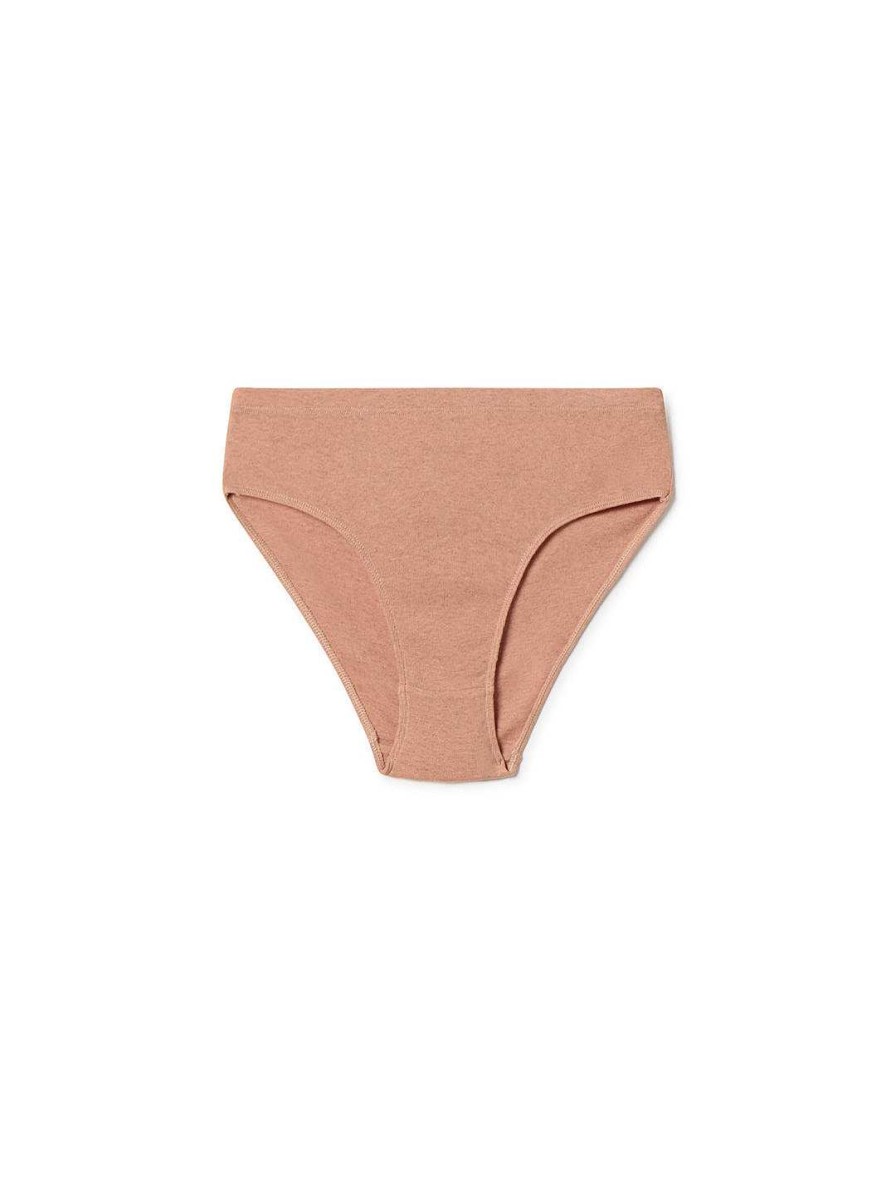 TWOTHIRDS Recycled Rib Brief — Peach | Underwear