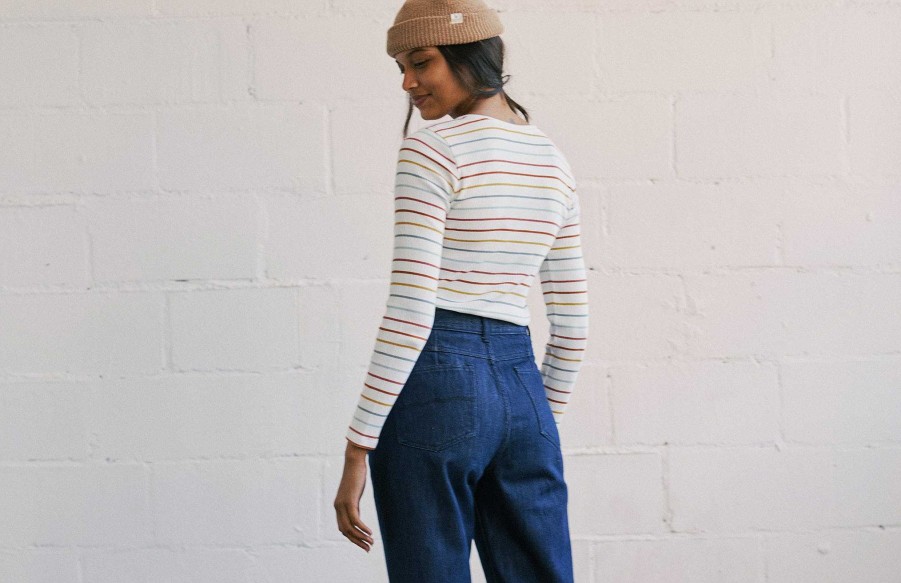 TWOTHIRDS Yato — Stripes Off White | Tops