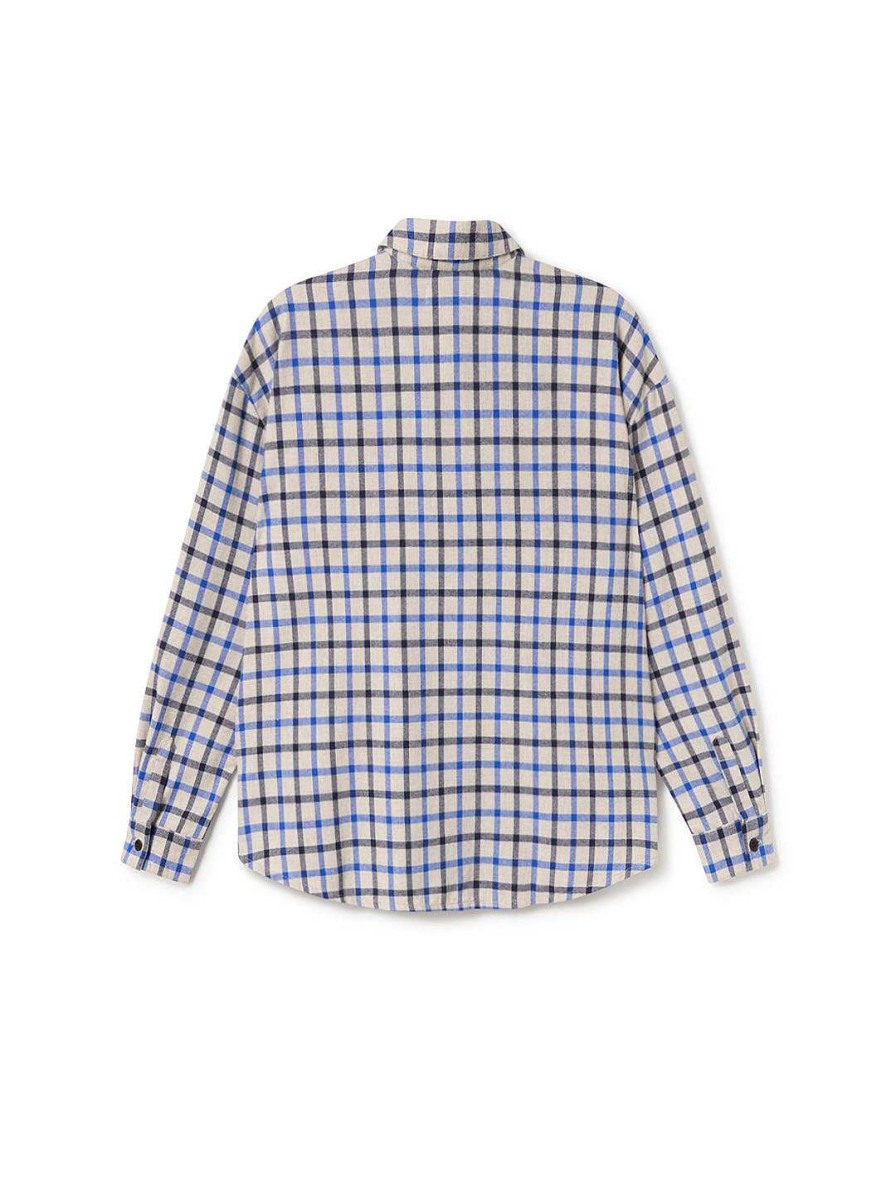 TWOTHIRDS Sand — Blue & Black Checks | Shirts