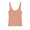 TWOTHIRDS Recycled Rib Tank — Peach | Tops