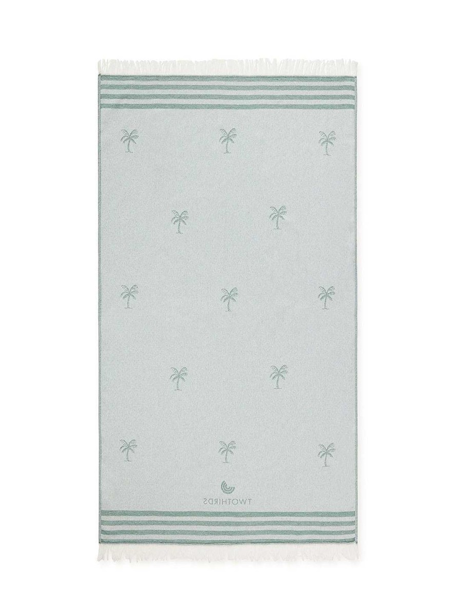 TWOTHIRDS Travel Towel Palms — Mint | Towels