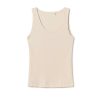 TWOTHIRDS Organic Pointelle Tank — Ecru | Underwear