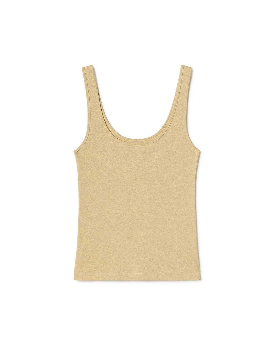 TWOTHIRDS Recycled Rib Tank — Yellow Pastel | Tops