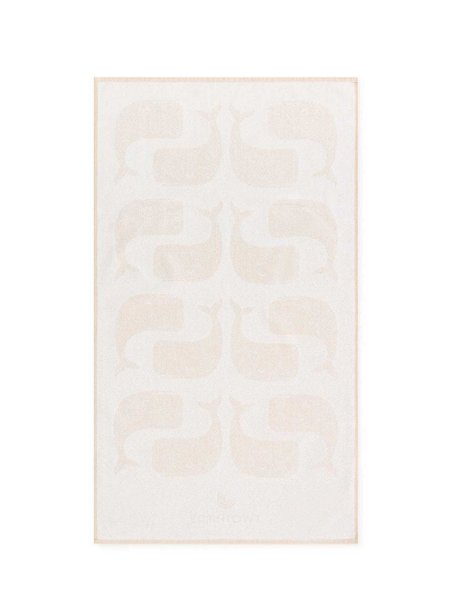 TWOTHIRDS Home Towel — Beige Whales | Towels