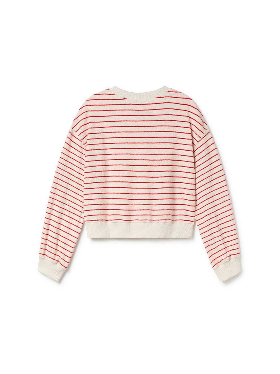 TWOTHIRDS Depuch — Red Stripes | Sweatshirts