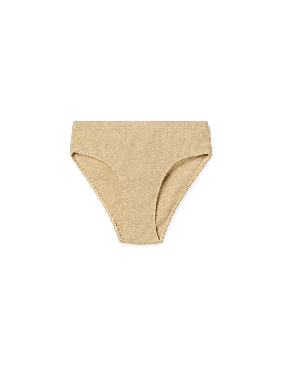 TWOTHIRDS Recycled Rib Brief — Yellow Pastel | Underwear