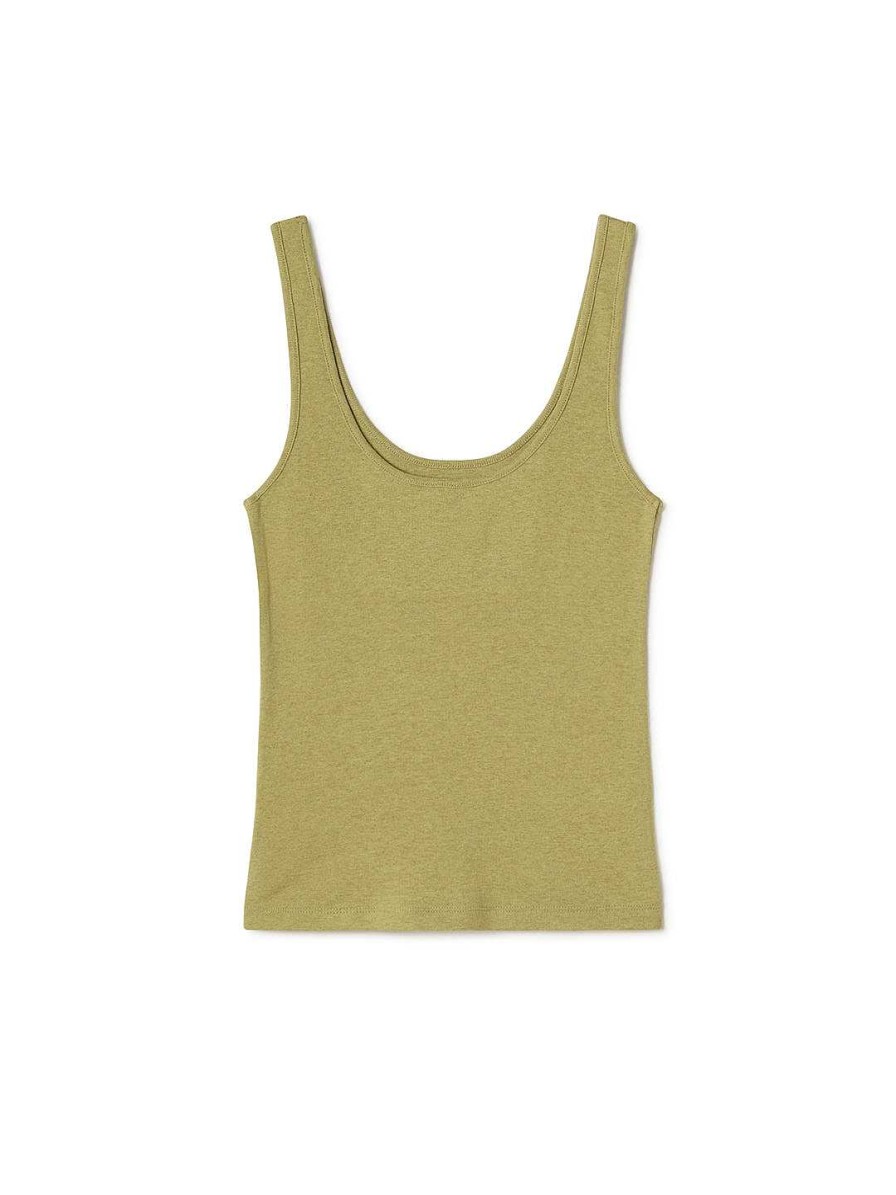 TWOTHIRDS Recycled Rib Tank — Pistachio | Underwear