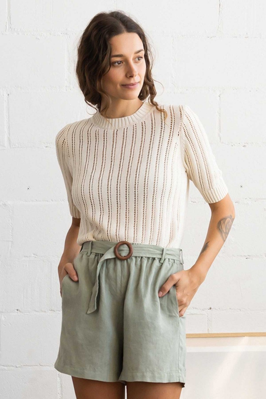 TWOTHIRDS Vallay — Ecru | Knits