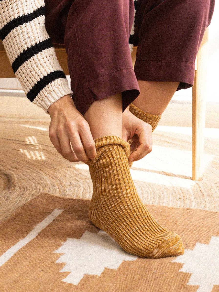 TWOTHIRDS Shikoku — Mustard Bicolour | Socks