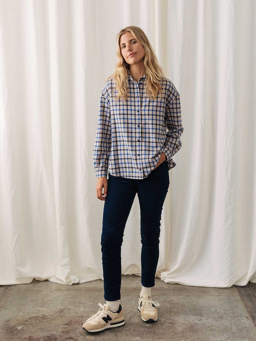 TWOTHIRDS Sand — Blue & Black Checks | Shirts