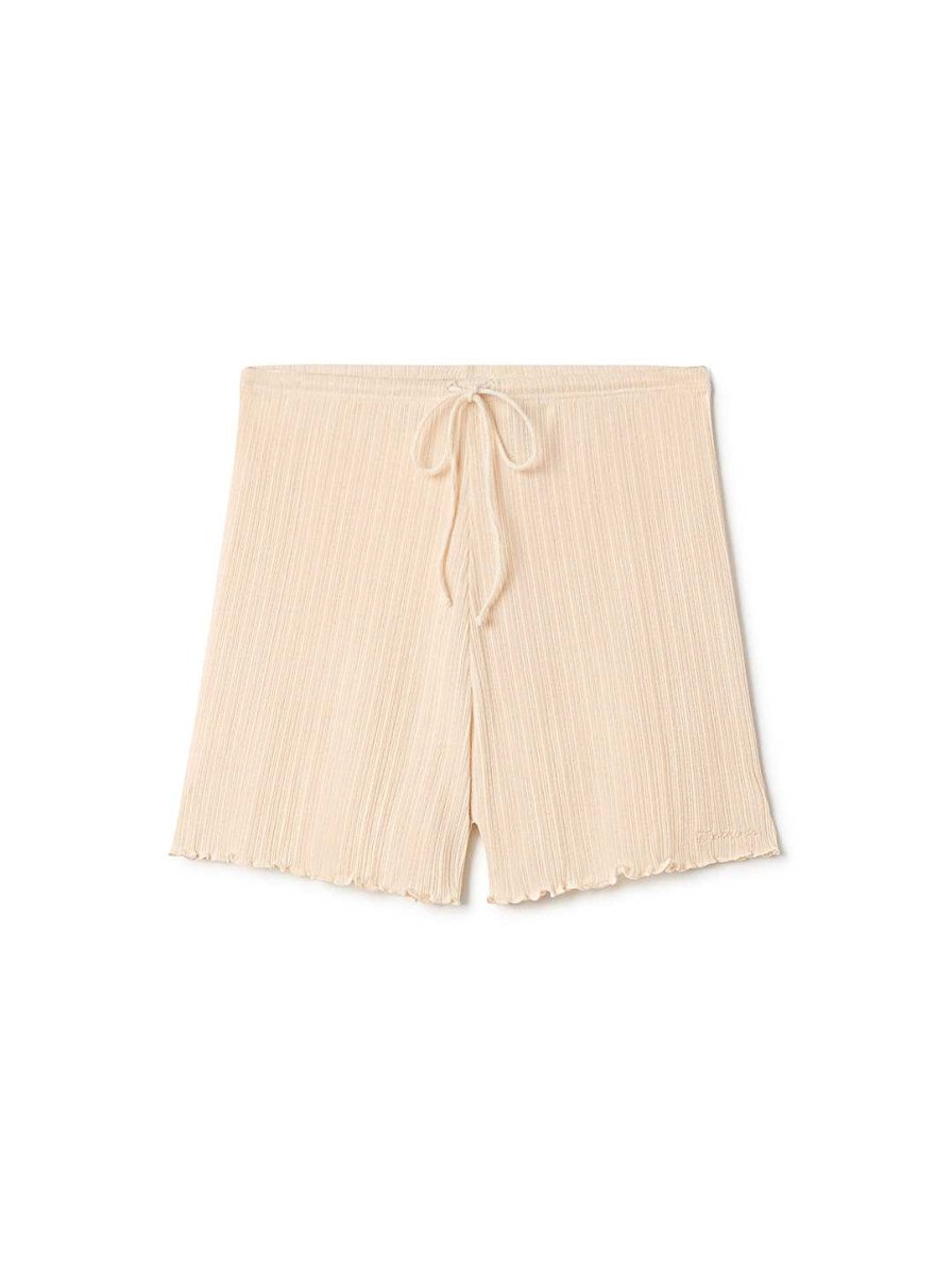 TWOTHIRDS Sherose — Pointelle Mixed Stripes Ecru | Shorts